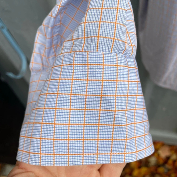 Faconnable 100% Cotton Striped Button Up  Shirt, size Neck 16” - Picture 7 of 7